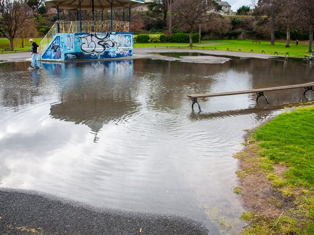 WALKING ON WATER In February 2008 when I photographed the bandstand, near the Train Station, in Blackrock Public Park it was in very poor...
