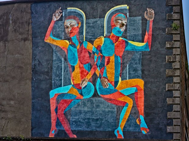 SLEEPING PATTERNS MURALS When I photographed this in June 2016 I was not aware that the site would be demolished to make way for the Opera Square...