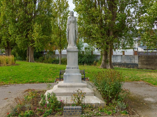 MARIAN STATUE Our Lady's Park is a small, 0.37-hectare (0.91-acre), boomerang-shaped park nestled on the banks of the River Tolka in...